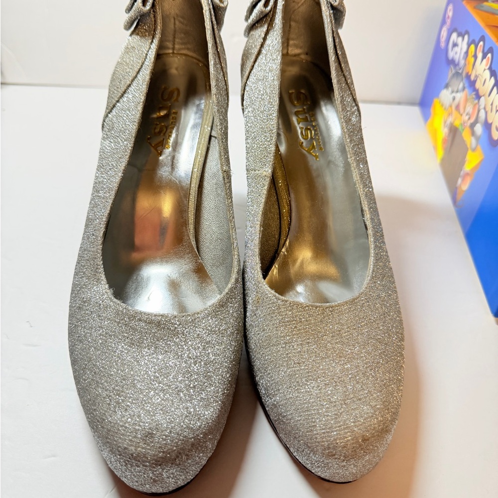 Shiny Silver Women's Shoes